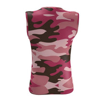 Lade das Bild in den Galerie-Viewer, Pink Camouflage Mens Slim Fit Sleeveless Top with Round and V-neck by The Photo Access
