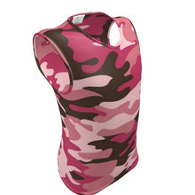 Cargar imagen en el visor de la galería, Pink Camouflage Mens Slim Fit Sleeveless Top with Round and V-neck by The Photo Access
