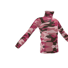 Load image into Gallery viewer, Pink Camouflage Mens Slim Fit Roll Neck by The Photo Access
