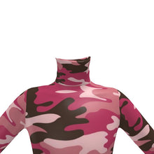 Load image into Gallery viewer, Pink Camouflage Mens Slim Fit Roll Neck by The Photo Access
