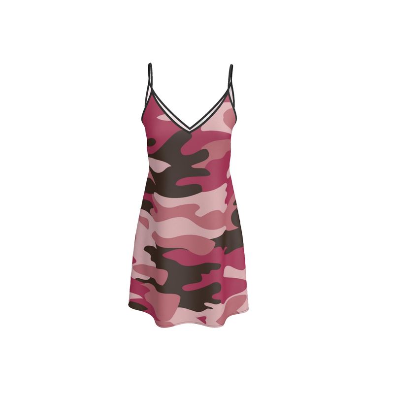 Pink Camouflage Slip Dress by The Photo Access