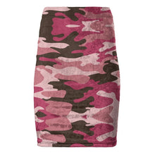 将图片加载到图库查看器，Pink Camouflage Pencil Skirt by The Photo Access

