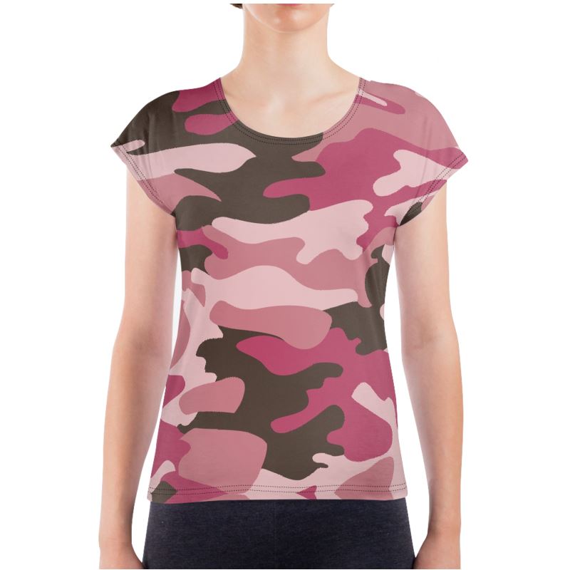 Pink Camouflage Ladies T-Shirt by The Photo Access