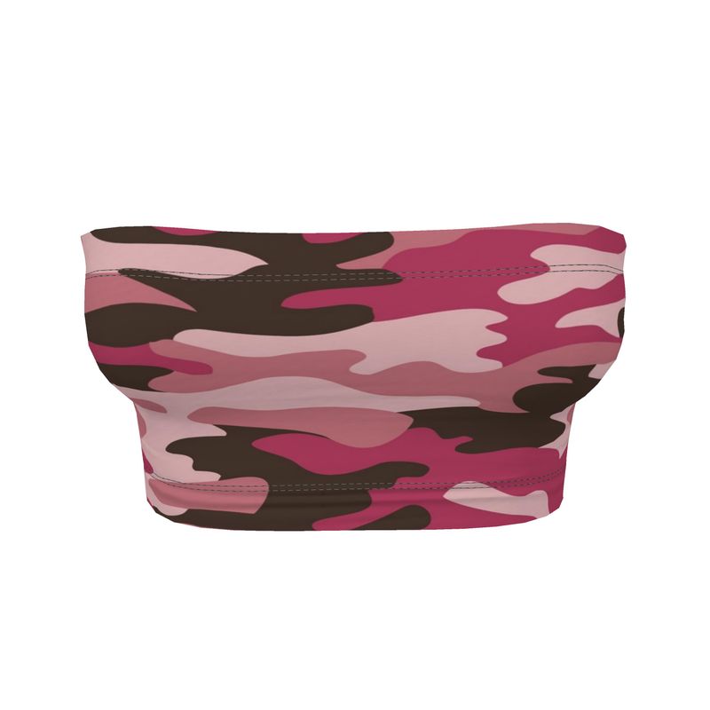 Pink Camouflage Bandeau Tops by The Photo Access