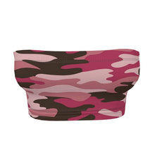 Load image into Gallery viewer, Pink Camouflage Bandeau Tops by The Photo Access
