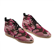 将图片加载到图库查看器，Pink Camouflage Hi Top Espadrilles by The Photo Access
