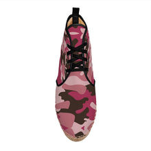 Load image into Gallery viewer, Pink Camouflage Hi Top Espadrilles by The Photo Access
