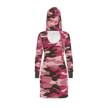 Load image into Gallery viewer, Pink Camouflage Hoody Dress by The Photo Access
