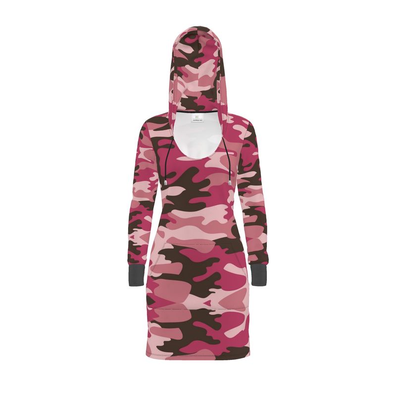 Pink Camouflage Hoody Dress by The Photo Access