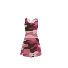 将图片加载到图库查看器，Pink Camouflage Skater Dress by The Photo Access
