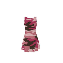 将图片加载到图库查看器，Pink Camouflage Skater Dress by The Photo Access
