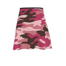 将图片加载到图库查看器，Pink Camouflage Flared Skirt by The Photo Access
