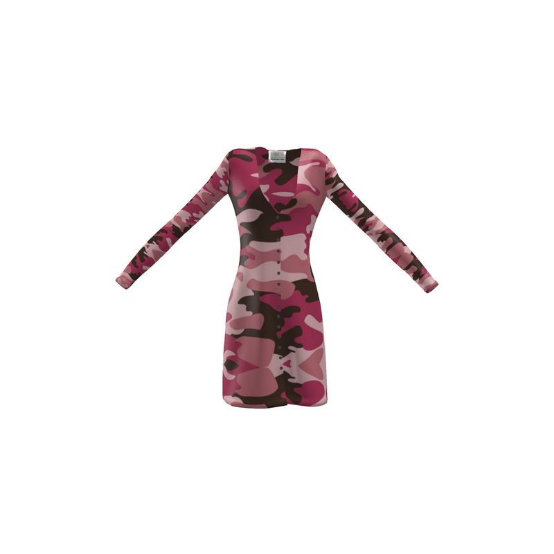 Pink Camouflage Ladies Cardigan by The Photo Access