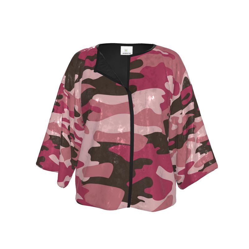 Pink Camouflage Kimono Jacket by The Photo Access