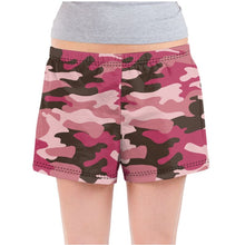Load image into Gallery viewer, Pink Camouflage Ladies Pajama Shorts by The Photo Access
