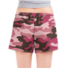 गैलरी व्यूवर में इमेज लोड करें, Pink Camouflage Ladies Pajama Shorts by The Photo Access
