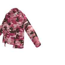 Load image into Gallery viewer, Pink Camouflage Wrap Blazer by The Photo Access
