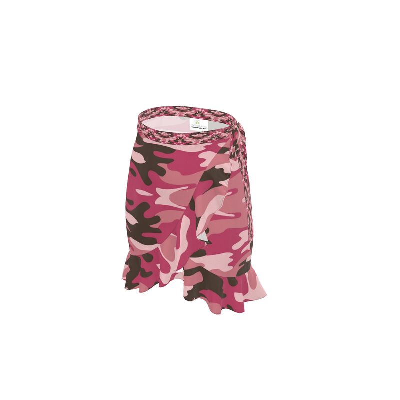 Pink Camouflage Flounce Skirt by The Photo Access