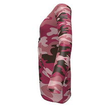 Load image into Gallery viewer, Pink Camouflage Ladies Cardigan With Pockets by The Photo Access
