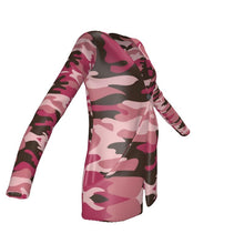Cargar imagen en el visor de la galería, Pink Camouflage Ladies Cardigan With Pockets by The Photo Access

