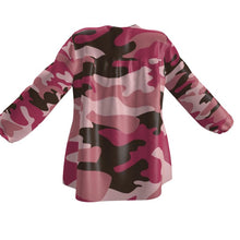 गैलरी व्यूवर में इमेज लोड करें, Pink Camouflage Womens Blouse by The Photo Access
