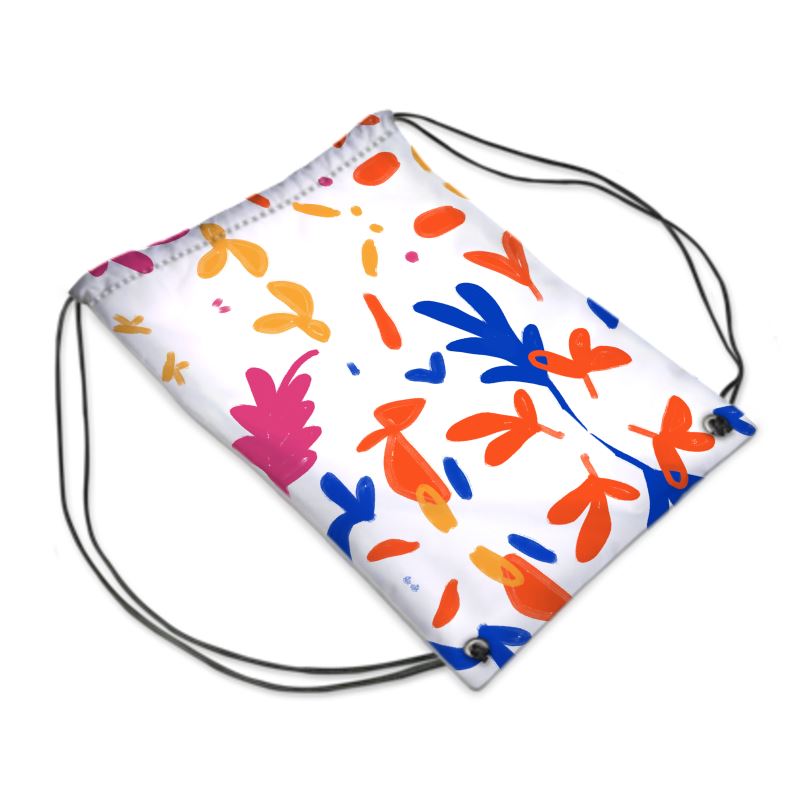 Abstract Leaf & Plant Drawstring Sports Bag by The Photo Access