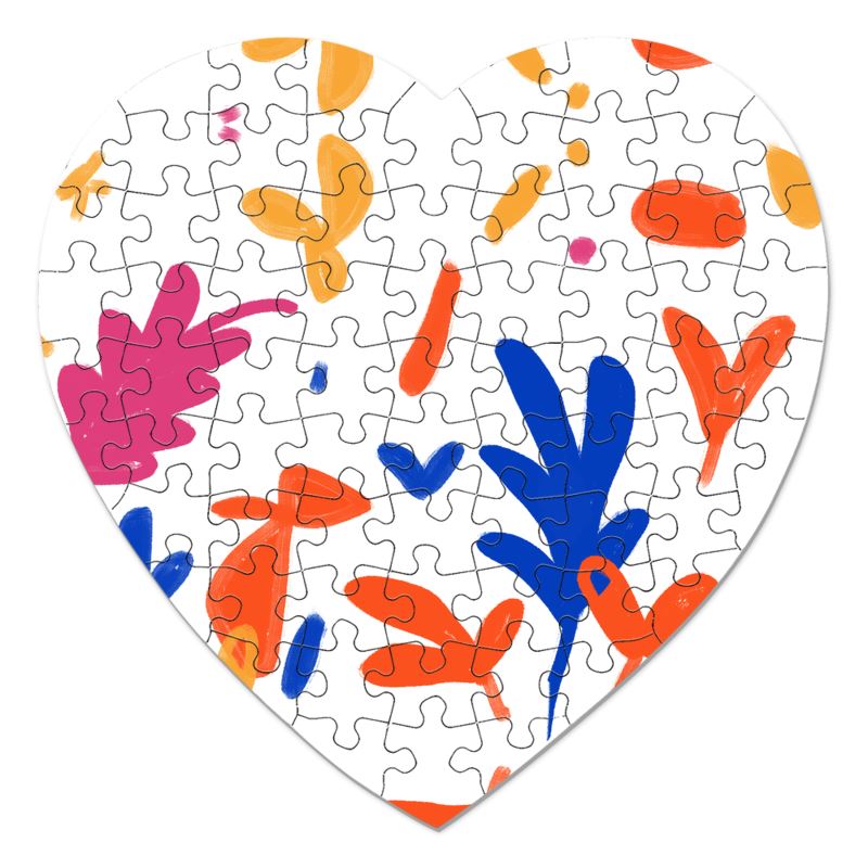 Abstract Leaf & Plant Heart Jigsaw Puzzle by The Photo Access