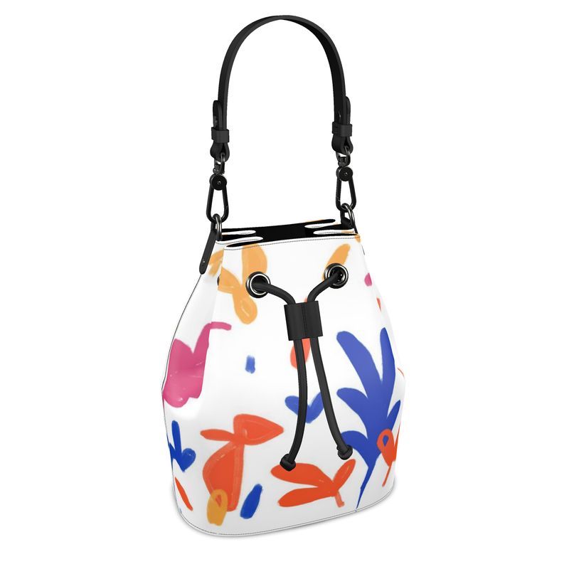 Abstract Leaf & Plant Bucket Bag by The Photo Access