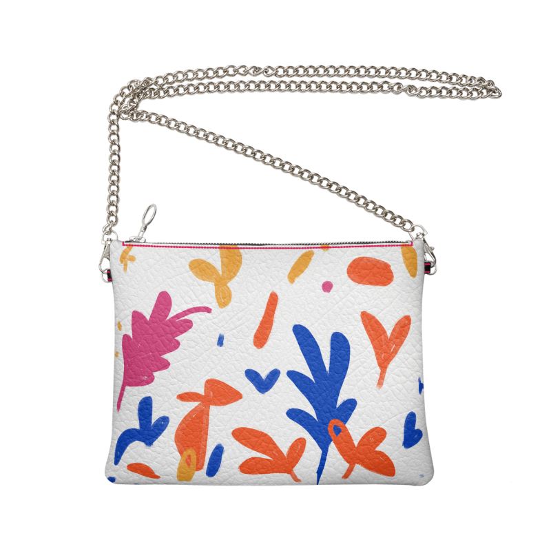 Abstract Leaf & Plant Crossbody Bag With Chain by The Photo Access