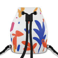 Load image into Gallery viewer, Abstract Leaf &amp; Plant Bucket Backpack by The Photo Access
