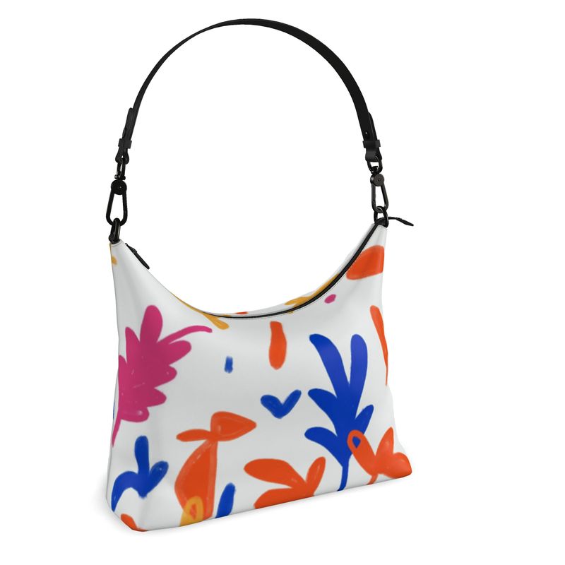 Abstract Leaf & Plant Square Hobo Bag by The Photo Access