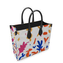 Load image into Gallery viewer, Abstract Leaf &amp; Plant Leather Shopper Bag by The Photo Access
