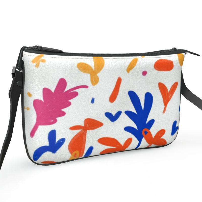 Abstract Leaf & Plant Pochette Double Zip Bag by The Photo Access