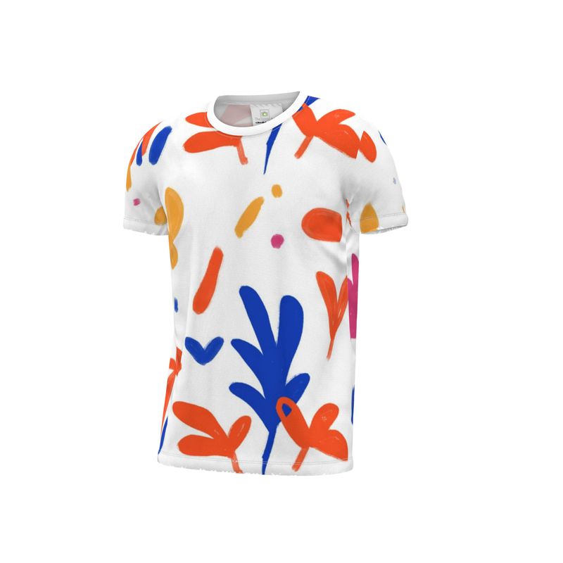 Abstract Leaf & Plant Cut and Sew All Over Print T-Shirt by The Photo Access