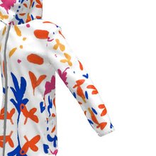 Load image into Gallery viewer, Abstract Leaf &amp; Plant Womens Hooded Rain Mac by The Photo Access
