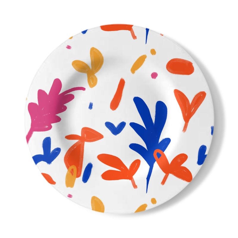 Abstract Leaf & Plant Decorative Plate by The Photo Access