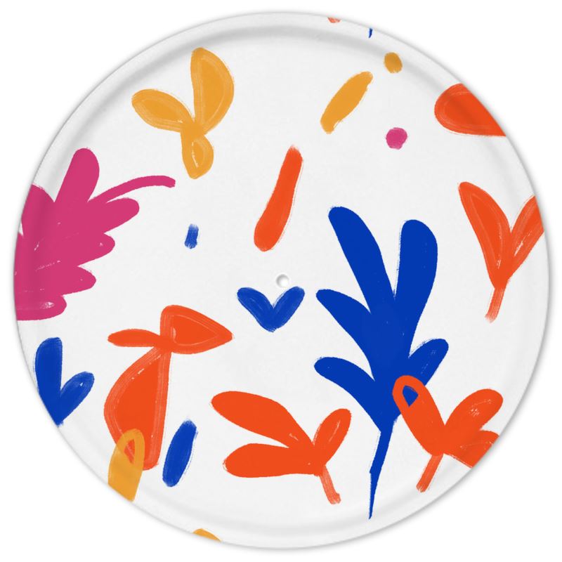 Abstract Leaf & Plant Cake Stand Tin by The Photo Access