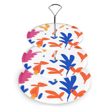 Load image into Gallery viewer, Abstract Leaf &amp; Plant Cake Stand Tin by The Photo Access
