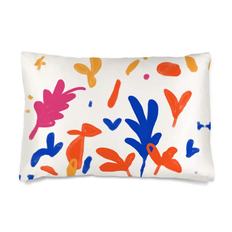 Abstract Leaf & Plant Silk Pillow Case by The Photo Access