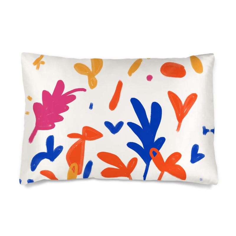 Abstract Leaf & Plant Silk Pillow Cases sizes by The Photo Access