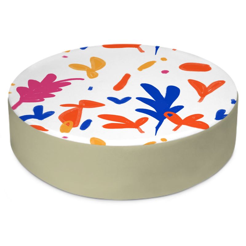 Abstract Leaf & Plant Round Floor Cushions by The Photo Access