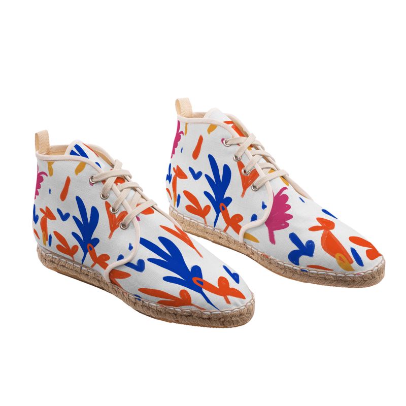 Abstract Leaf & Plant Hi Top Espadrilles by The Photo Access