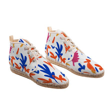Load image into Gallery viewer, Abstract Leaf &amp; Plant Hi Top Espadrilles by The Photo Access
