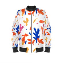 Load image into Gallery viewer, Abstract Leaf &amp; Plant Ladies Bomber Jacket by The Photo Access
