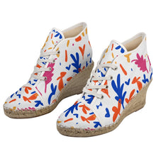 Load image into Gallery viewer, Abstract Leaf &amp; Plant Ladies Wedge Espadrilles by The Photo Access
