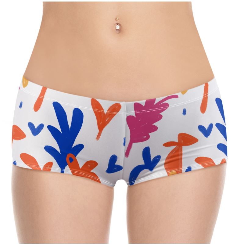 Abstract Leaf & Plant Hot Pants by The Photo Access