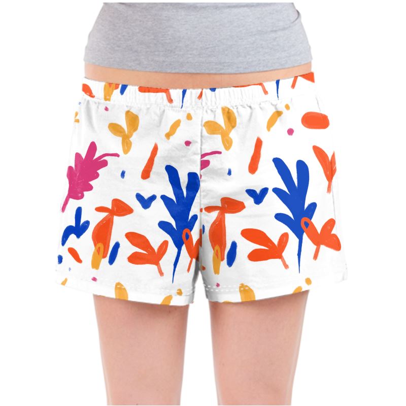 Abstract Leaf & Plant Ladies Pajama Shorts by The Photo Access