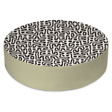 Load image into Gallery viewer, Hand Drawn Labyrinth Round Floor Cushions by The Photo Access
