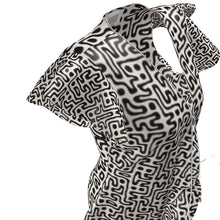 Cargar imagen en el visor de la galería, Hand Drawn Labyrinth Tea Dress by The Photo Access

