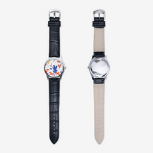 गैलरी व्यूवर में इमेज लोड करें, Abstract Leaf &amp; Plant Classic Fashion Unisex Print Silver Quartz Watch Dial by The Photo Access

